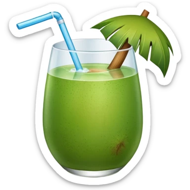 Green Coconut water sticker