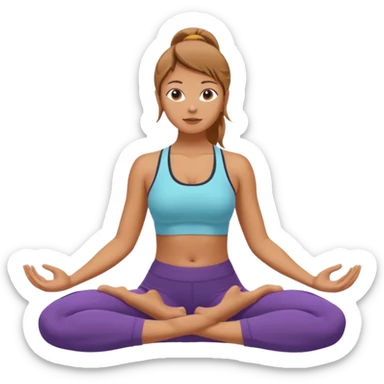 donna che fa yoga gambe icrociate sticker