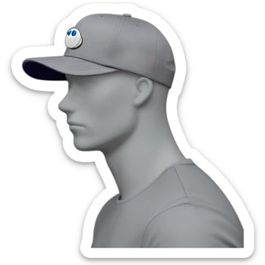 Emoji de gorra coach curva gris nueva edicion sticker