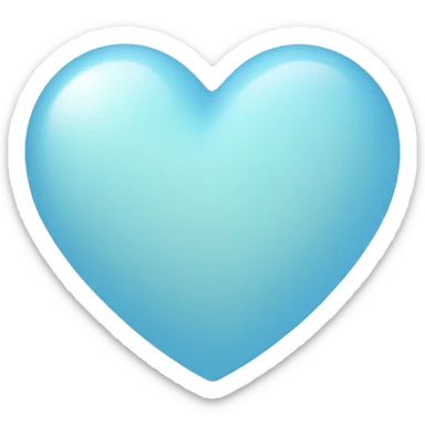 Light blue heart sticker