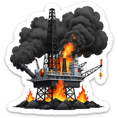 destruction of oil rig sticker