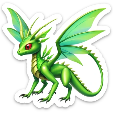 Shiny Exotic Flygon-Celebi-Scyther-Hybrid-Creature sticker