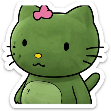 Hello kitty with penis sticker