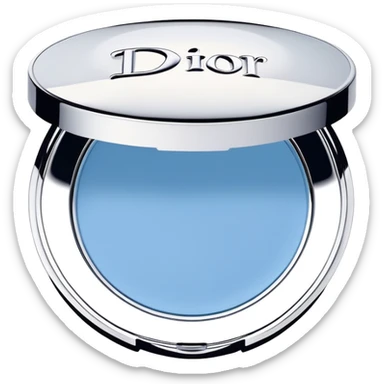Light blue Dior makeup sticker