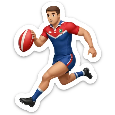 player kicking  rugby ball sticker