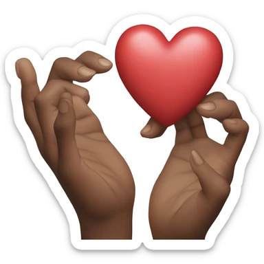 Heart in hand sticker