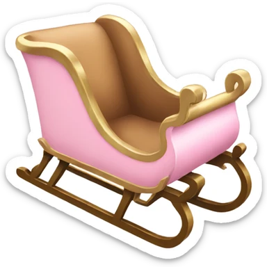 light pink sleigh sticker