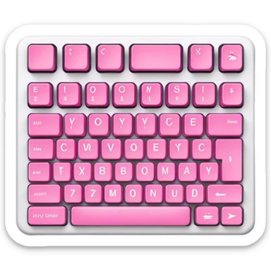 Custom mechanical keyboard pink apple  sticker
