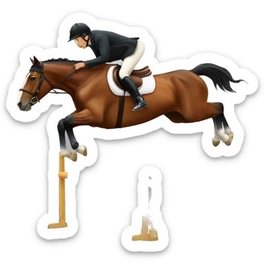 Horse jumping  sticker
