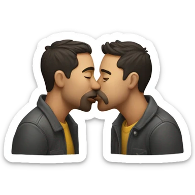 Two gey men kissing sticker