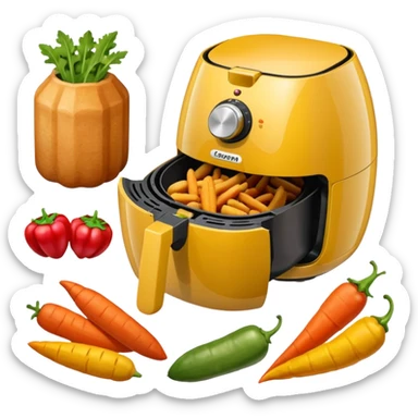 Des légumes dans un airfryer  sticker