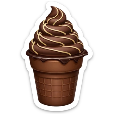 Double Chocolate ice cream cup sticker