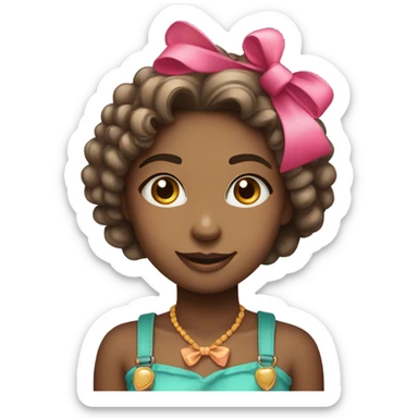 Really cute emoji girl  sticker