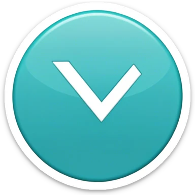Teal Blue Circle With Checkmark In Center  sticker