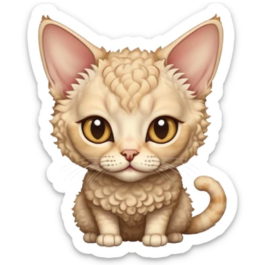 Devon Rex cat sticker