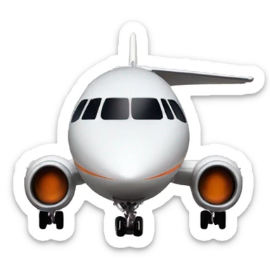 Private jet with a Light pink and orange sky view sticker