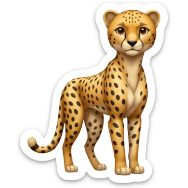 High resolution of a full body cheetah sticker