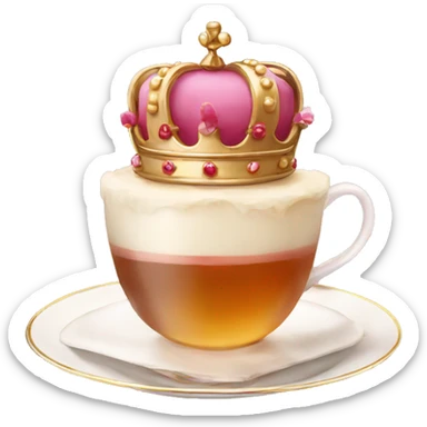 queen crown afternoon tea sticker