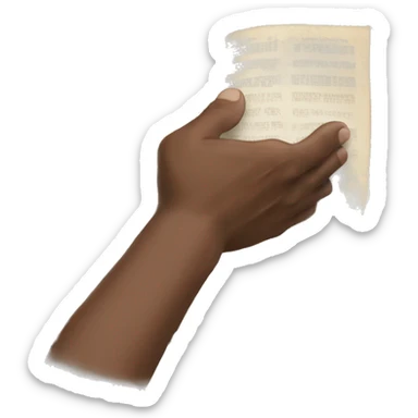 Man putting his hand on the Bible  sticker