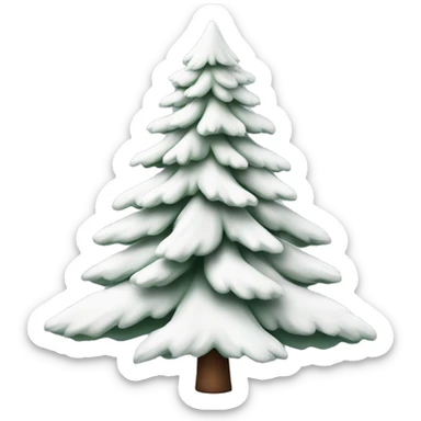  actual white fir christmas tree isolated.  sticker