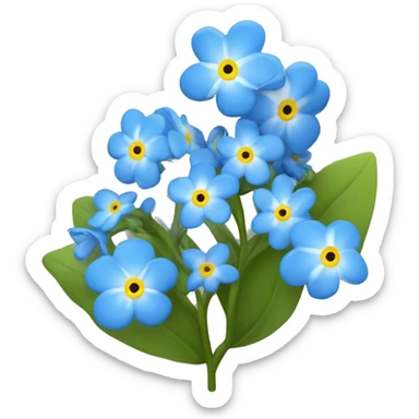  forget me nots sticker
