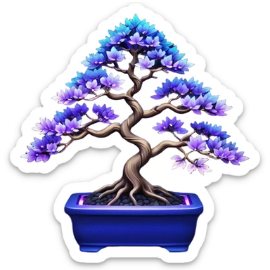  Rustic shiny crystal black-purple fiber optic lights  maple cobalt tiny bonsai  sticker