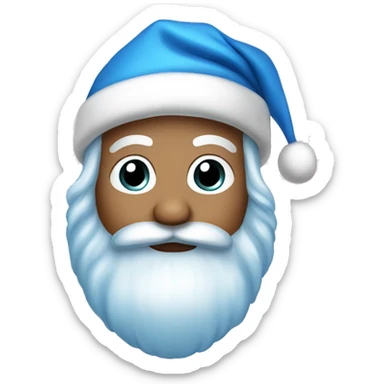 Santa blue sticker