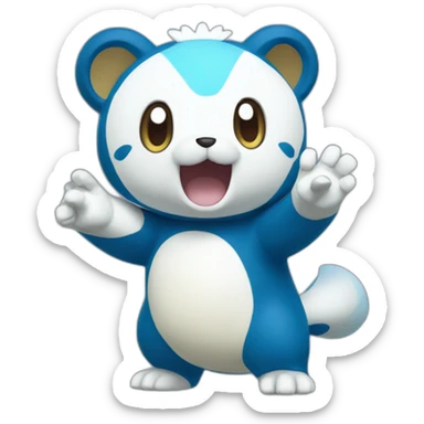 Pokémon Oshawott waving sticker