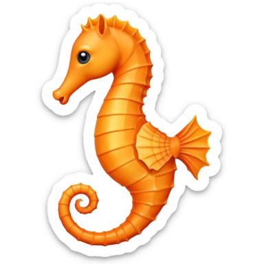 Quiero emoji de caballito de mar sticker