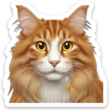 orange-maine-coon-cat sticker