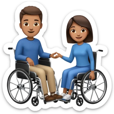 DISABLED PEOPLE MALE AND FEMALE sticker