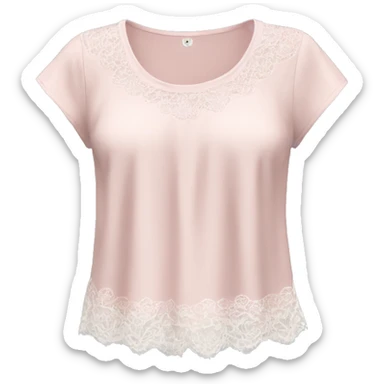 light pink top with lace sticker
