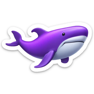 Bys army purple whale sticker
