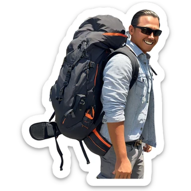 boys enjoying a sunny day sticker