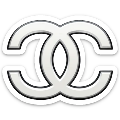 chanel symbol white sticker