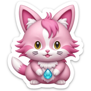  Fey Toony Sprigatito-Skitty-fusion-hybrid sticker