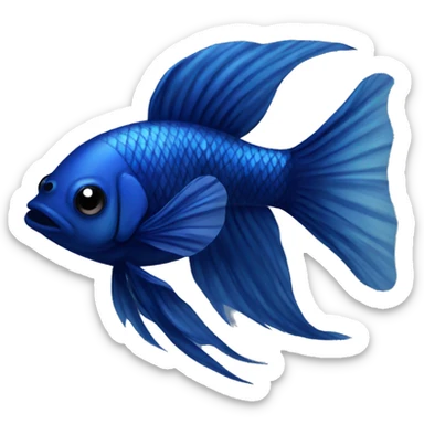 dark blue beta fish sticker