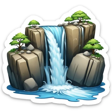 Waterfall sticker