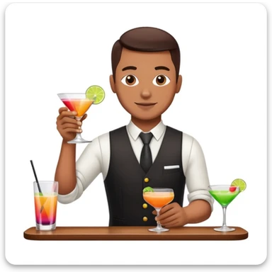 bartender mixing drinks sticker