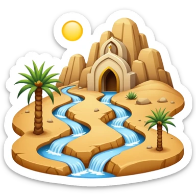 
road, desert, holy spring, islamic religion sticker