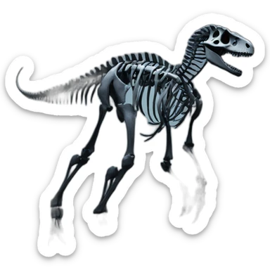 Skeletal Dinosaur night at the museum sticker