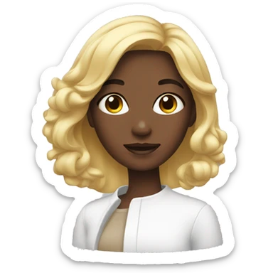 Girl whit skincare sticker