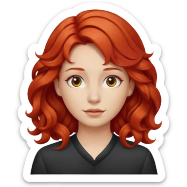 changer la couleur des cheveux en rouge sticker