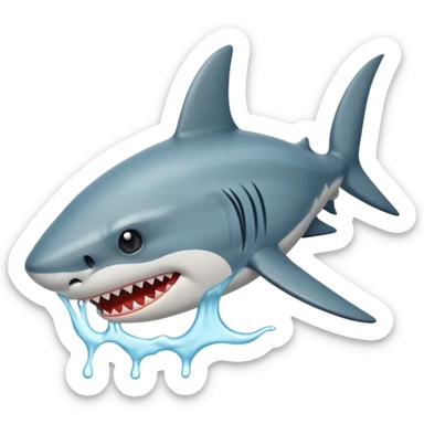 Shark vomiting sticker