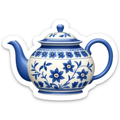 Tea aesthetics blue  sticker