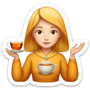 tea and enlightenment sticker