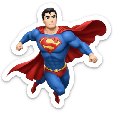 Superman flying sticker