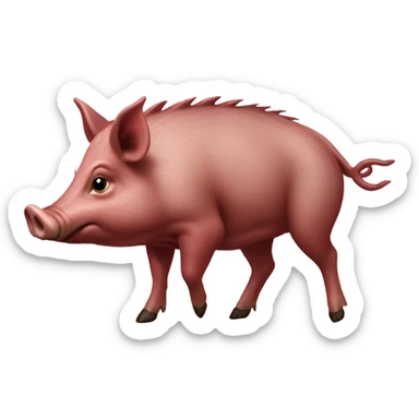 Razorback taking a poop sticker
