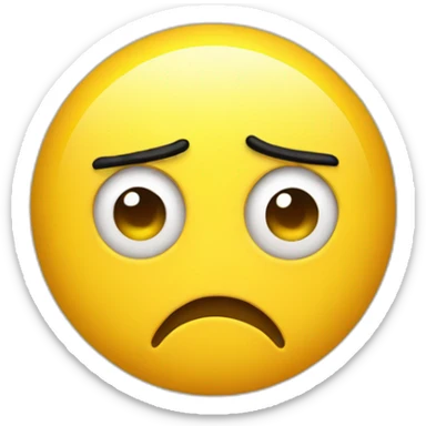 yellow emoji disgusted shocked, one eyebrow upward sticker