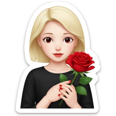 blushing with fingers sticker